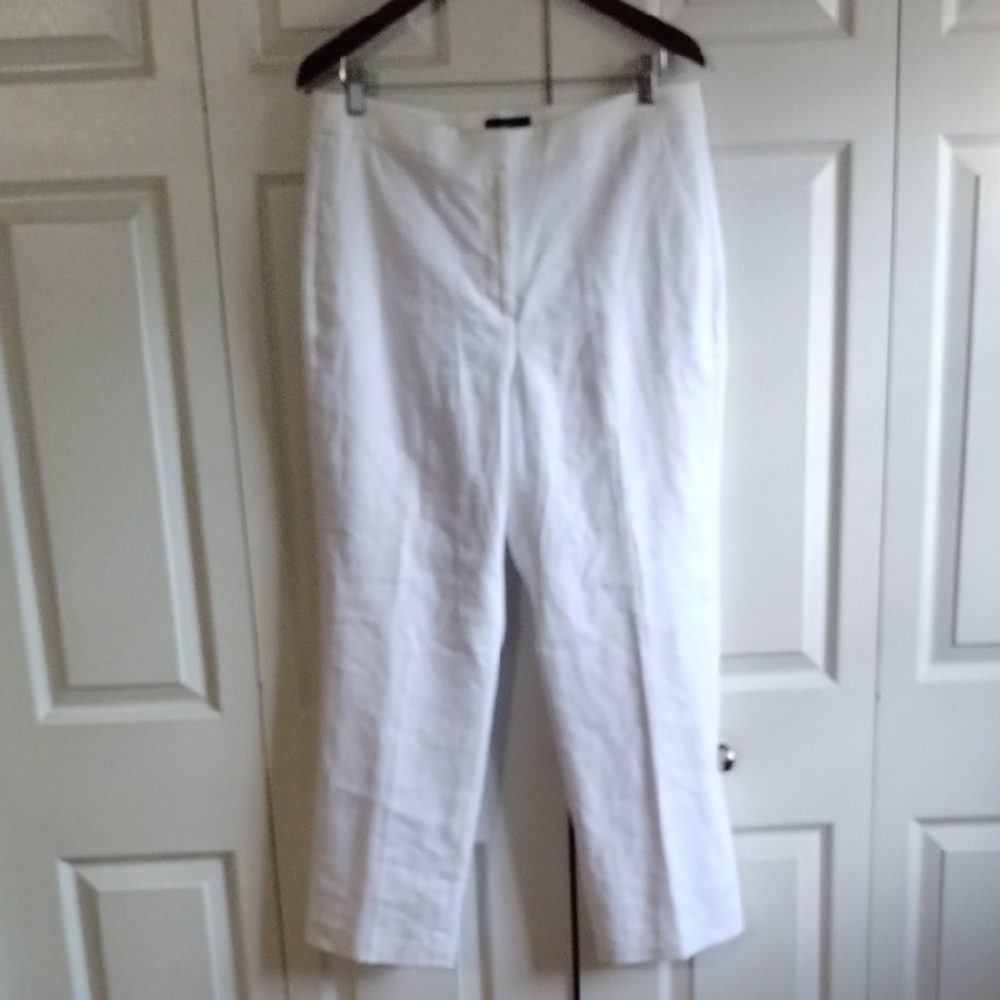 J.Crew Lined Linen Blend The Kate Pants Zipper Fly Size 12